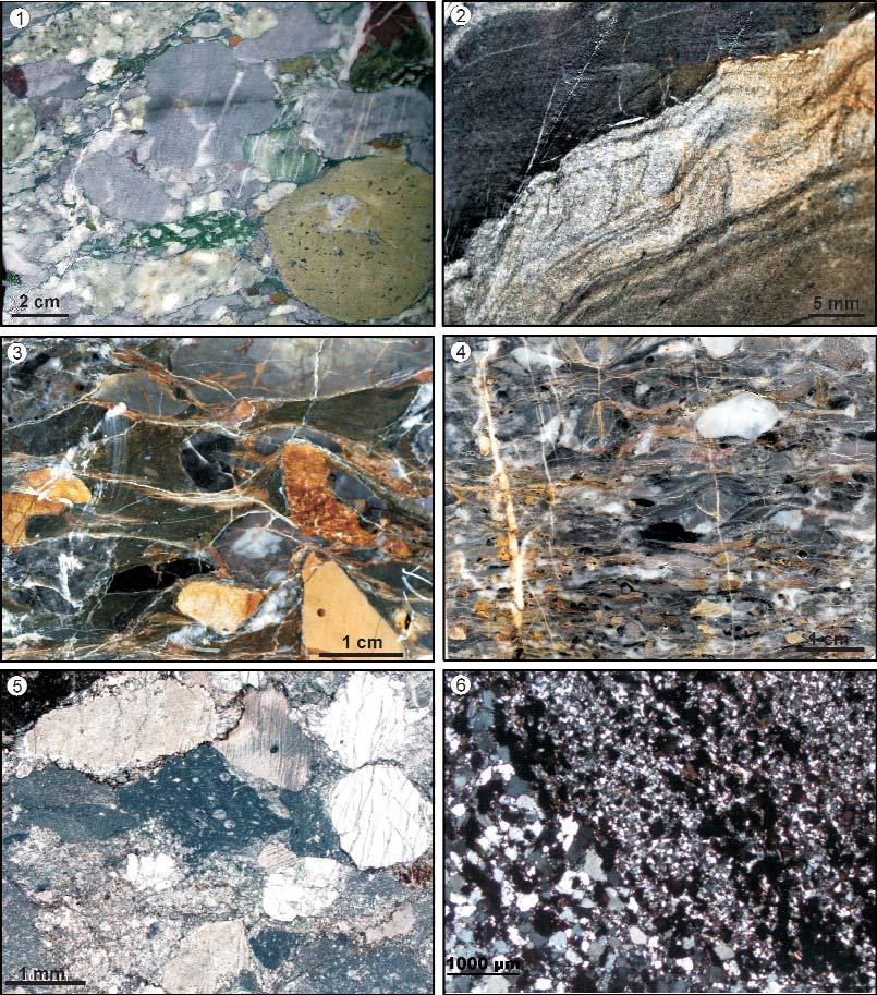 186 HAAS János et al.: A Neotethys-óceán akkréciós komplexumának maradványai Észak-Magyarországon 19. ábra. A Telekesoldali Komplexum egyes kőzetfajtáinak jellemző mikroszövete Figure 19.