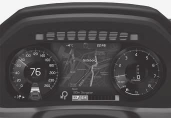 A járművezetői kijelző Központi kijelző A navigációs rendszer összes beállítása elvégezhető a központi kijelzőn.