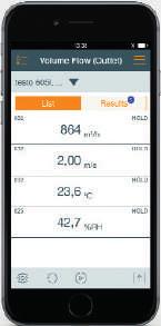 Mérőponttól független mérés: Elemezze a mérési adatokat okostelefonján vagy tabletjén akár több méter távolságból, a testo Smart Probes applikációnak köszönhetően.