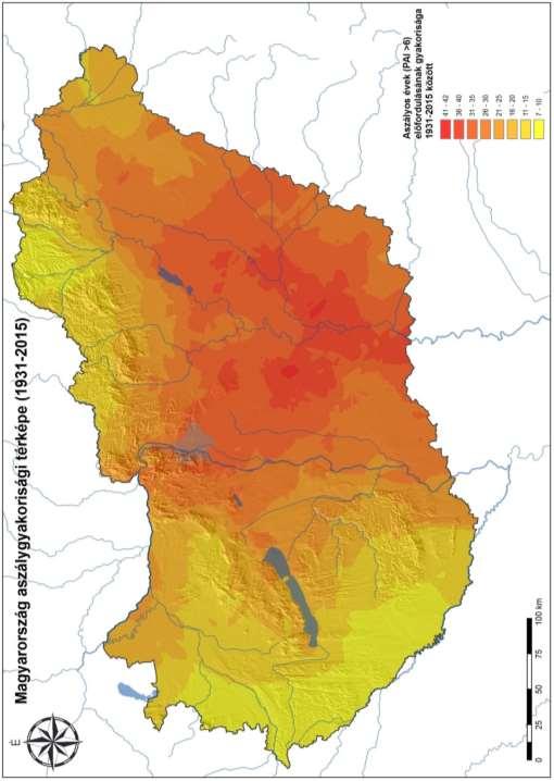 Kalibráló monitoring-hálózat kialakítása - Aszály Talajnedvesség kalibrációja a műholdképeken Szempontrendszer Aszálygyakoriság Talajadottságok