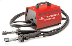 Forrasztás- és hegesztés technika ROTHERM 2000 Elektromos lágyforrasztó készülék 6-54 mm, 1/4-2.1/8 Ø vörösréz csövek egyszerû, biztonságos, idõtakarékos, láng nélküli lágyforrasztásához.