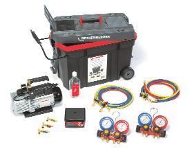 Hûtõ- és klímatechnika ROKLIMA Compact Teljesen automata vezérlõegység hûtõköráramok légtelenítésére és feltöltésére R410A R22 R134a R407C R404A R507A Minden vákuum szivattyút teljesen automata