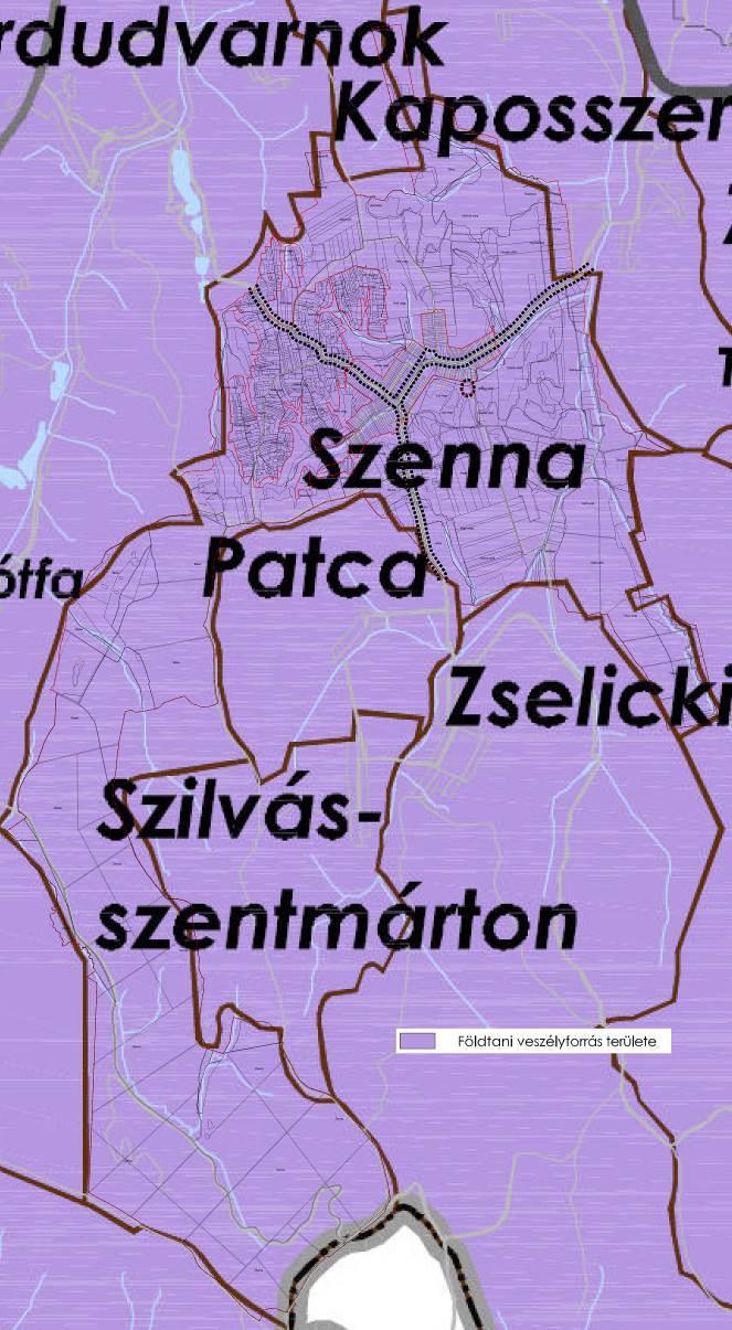 47 Somogy Megye Területrendezési Terve Földtani veszélyforrás területe BMKH Hatósági Főosztály, Bányászati Osztály adatszolgáltatása A BMKH Hatósági Főosztály, Bányászati Osztály Szennára vonatkozó