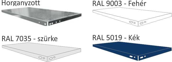 APROD ACÉLPOLC Az acélpolcok az állványkeret oszlopai közé helyezhetők el a hossztartókra, vagy a polctartó kapcsokra. Az acélpolcok szélei 180 fokban visszaperemezettek.
