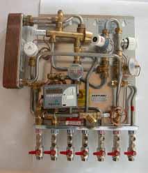 Distribution net Characteristics of 2-pipe systems with substations Strongly varying flow due to the decentralized hot water preparation Constant flow temperatures over an