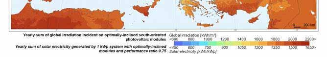 Source: PVGIS The average solar