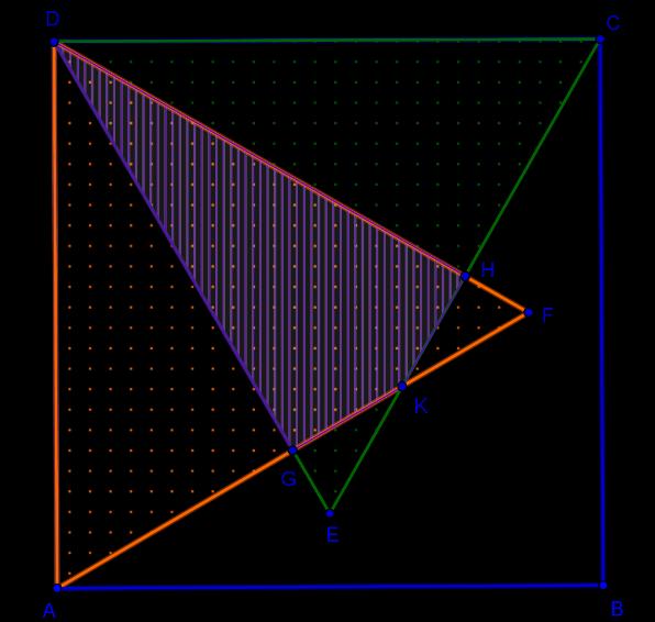 Megoldások I forduló Szakközépiskola Matematika I kategória 6 A négyzet alakú ABCD asztallapra két egybevágó szabályos háromszöget terítünk le az ábra szerint (a szabályos háromszögek oldalainak