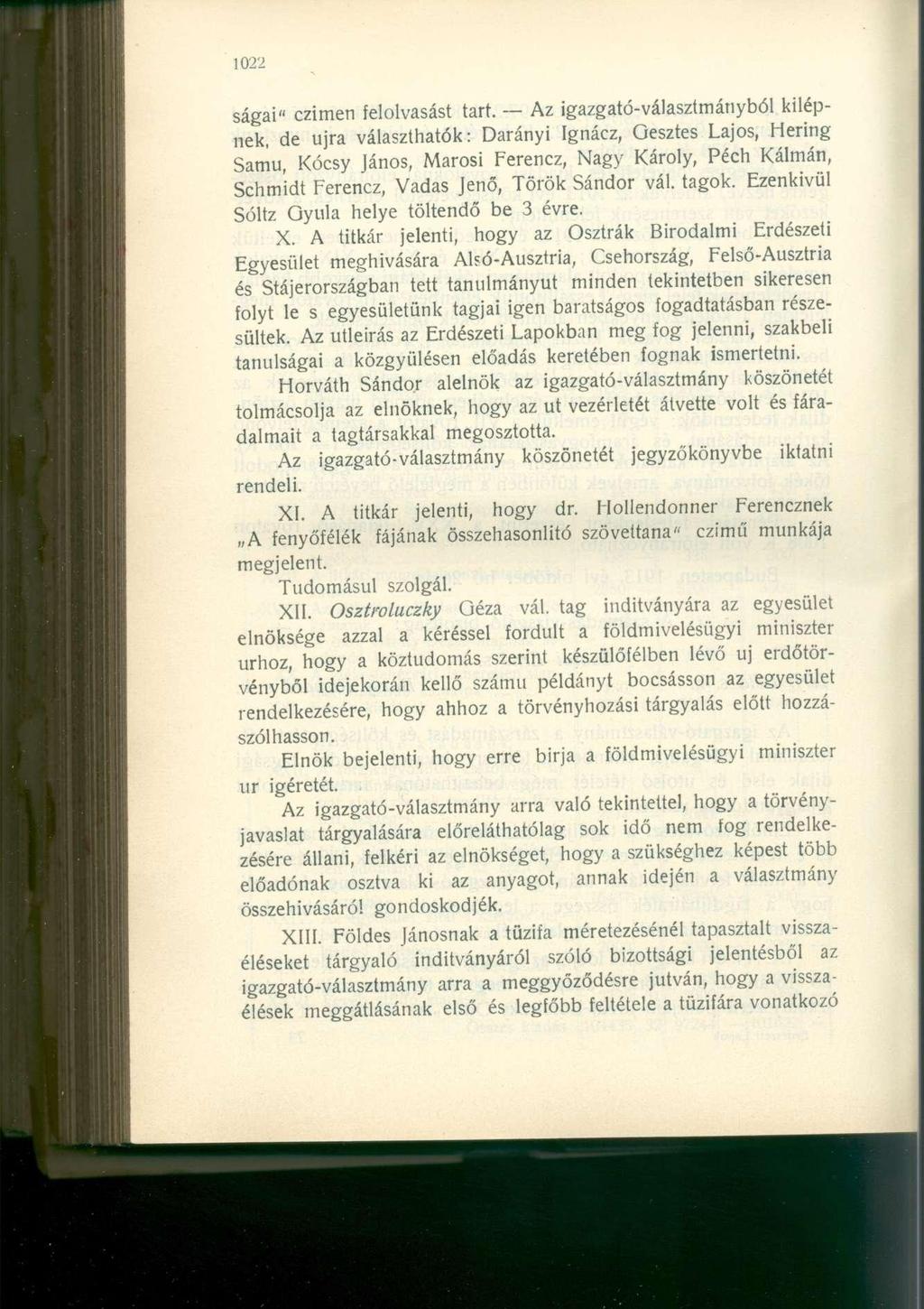 ságai" czimen felolvasást tart.