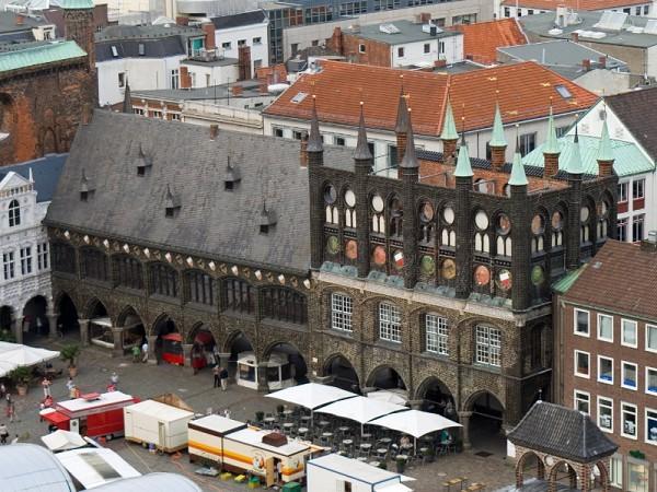 Lübecki városháza Hanza városok központja Homlokzat