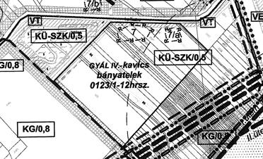 MÓDOÍTÁA A BEÉPÍTÉRE NEM ZÁNT KÜLÖNLEGE FUNKCIÓJÚ FEJLEZTÉRE TERVEZETT TERÜLETEK: A.