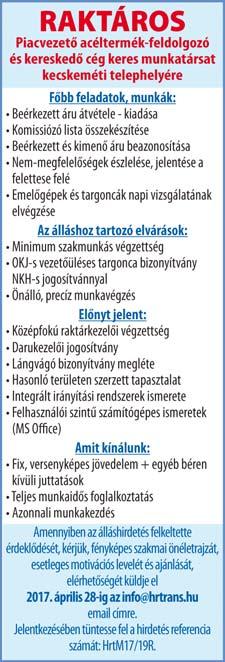 munkatársakat keresünk