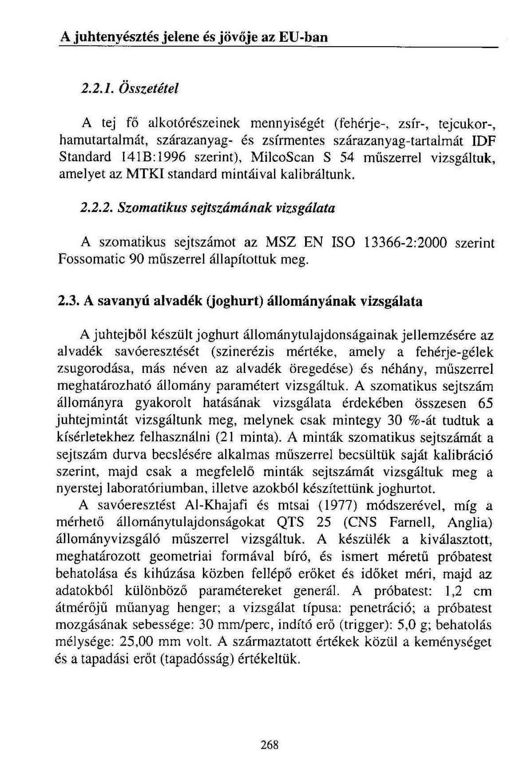 A juhtenyésztés jelene és jövője az EU-ban 2.2.1.