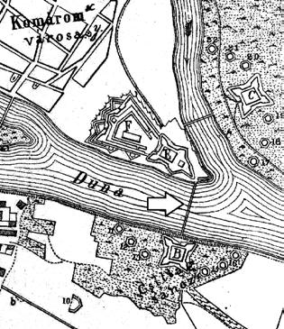 Kutatási jelentések 113 a Csillagerőd egyik hídjának helyét (5. kép).