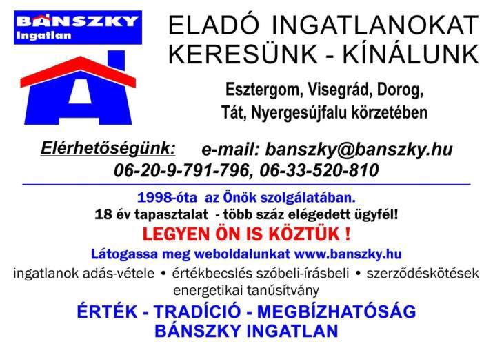 XXXIV. évfolyam 9. szám VISEGRÁDI HÍREK Köszönet Köszönetet mondok mindazoknak, akik szerény kis adománnyal hozzájárultak egy beteg kislány gyógyszeres kezeléséhez.