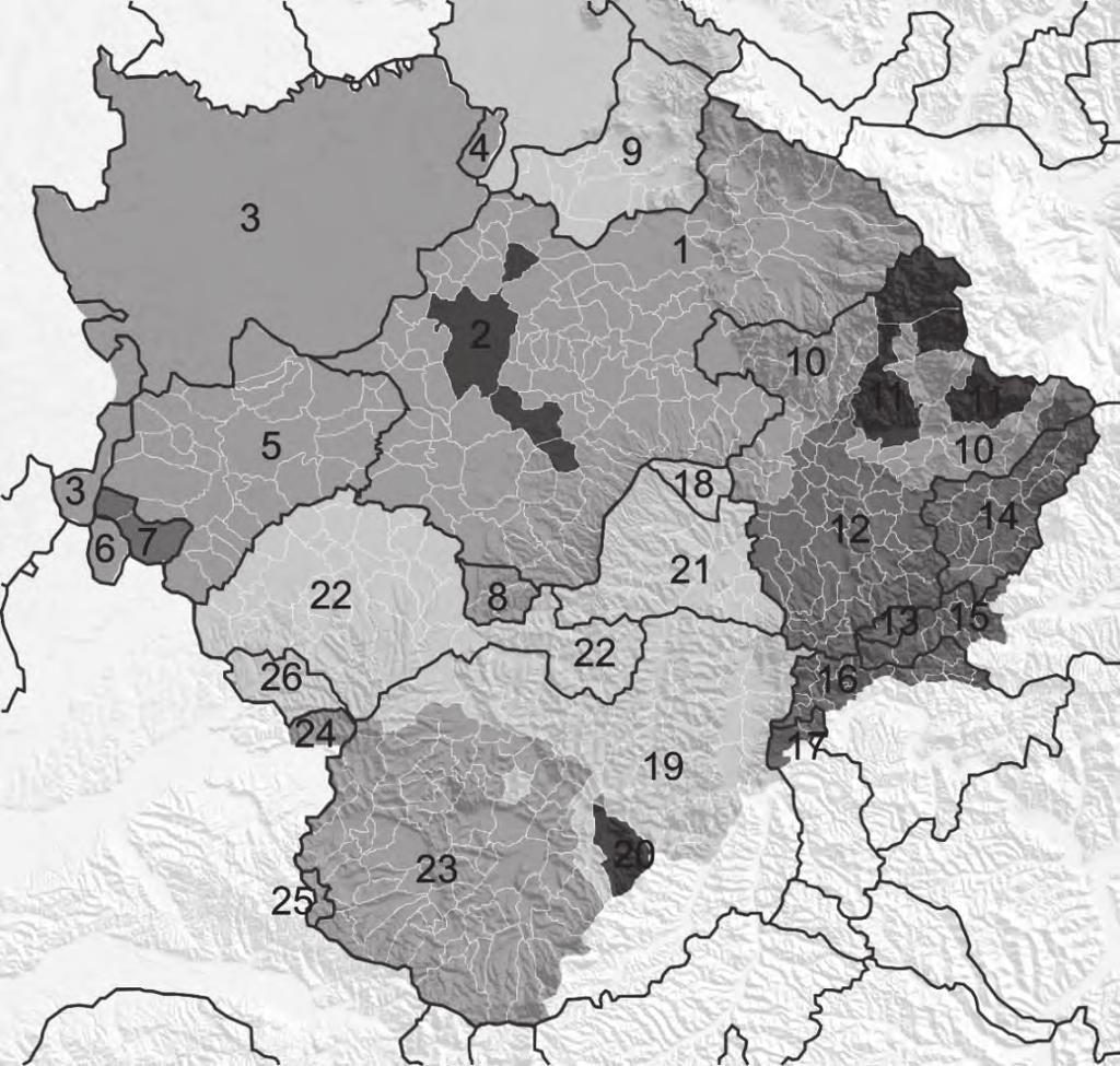 szétágazó közigazgatás-történeti fejlődése, nyomot hagyott az amúgy is nagyon változatos településhálózaton, így a kérdés vizsgálata önálló témaként is érdekes. 1.