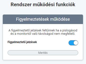 4. Beállítások 4.1. Rendszer működési funkciók 4.1.1 Figyelmeztetések működése 42.