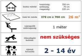 Közterületi játszóterekre, óvodákba, bölcsődékbe, iskolákba egyaránt ajánljuk már 2 éves kortól.