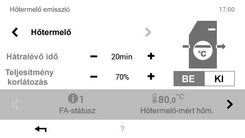 6.12.10 Emisszió - csak fűtési szakemberek részére (főmenű / emisszió (hőszivattyúnál nem!)) 7 1 8 2 3 Poz.