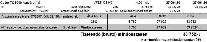 A számlázó programunk nem enged, úgy fordított adózás szerinti számlát kiállítani, hogy előtte a vevőnek ne legyen az adószáma felvéve a törzsadatokban.