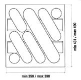metálszürke 10005410021 nart 743 Evőeszköztartó 50-es elemhez méret: 400/440 x