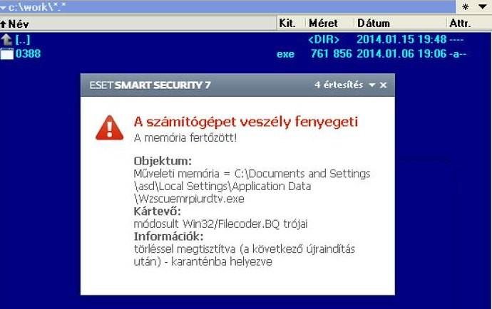 Eleinte voltak félsikerek \o/ - rendszervisszaállítással, de ez nem állít vissza teljes körűen mindent - az új kártevők törlik a backup állományainkat és a rendszer visszaállítás adatfájljait is -