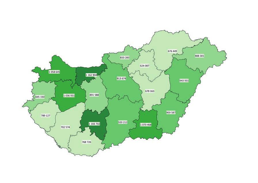 AZ ERDŐ MŰVELÉSI ÁGHOZ TARTOZÓ TERÜLETEK ÁRAINAK ALAKULÁSA 868 ezer forint/hektár volt az átlagár Az erdő művelési ágban az országos átlagár 868 ezer forint/hektár volt.