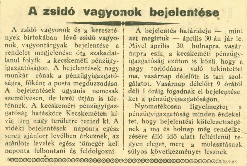Kecskeméti Lapok,