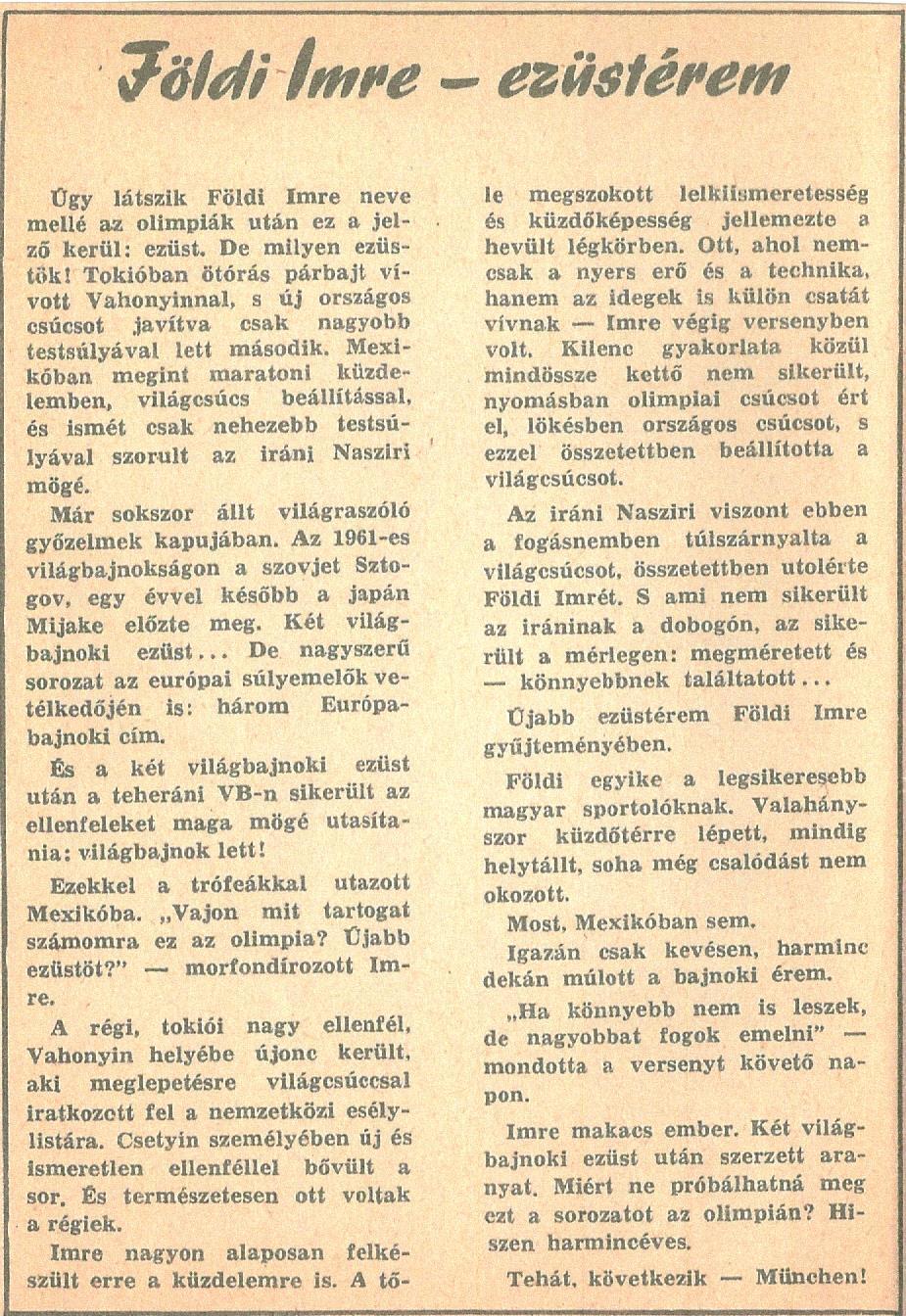 Képes Sport, 15. évf. 42. szám, 1968. 10.