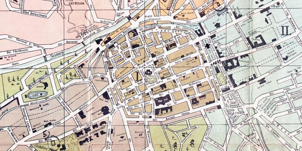 1931: Borteş 1: 10 000, kataszteri szelvényezés keresőhálóként térképen