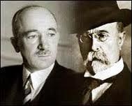 1916 februárjában Párizsban ők alapították meg a Csehszlovák Nemzeti Tanácsot. a) Nevüket írjátok le a válaszívbe. b) Az ábráról hiányzik az a szlovák politikus, aki az említett tanács alelnöke lett.