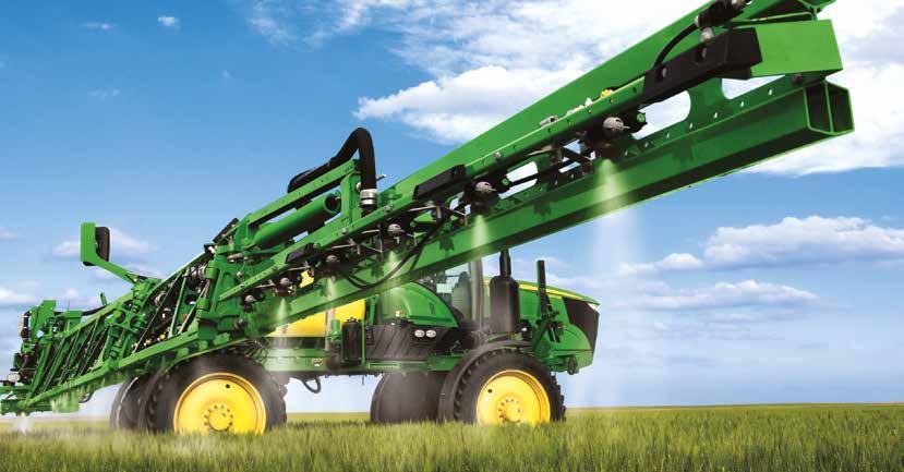 MUNKAGÉPEK - Gépajánlat 2018 JOHN DEERE R4030/R4038 ÖNJÁRÓ SZÁNTÓFÖLDI PERMETEZŐGÉPEK A 4730/4830-as szériát váltó R4030/ R4038 önjáró szántóföldi permetezőket a korábbinál még nagyobb teljesítményű