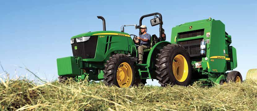 TRAKTOROK - Gépajánlat 2018 JOHN DEERE 5-ÖS SOROZATÚ UNIVERZÁLIS TRAKTOROK A John Deere új 5E sorozatú traktorai kielégítik a kis gazdaságok által támasztott alapvető igényeket.