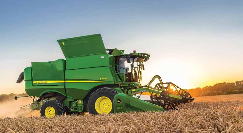 JOHN DEERE S SOROZATÚ KOMBÁJNOK Üljön be a kezelőfülkébe, és érezni fogja azt a sugárzó erőt, és azt az átgondolt építőelvet, amit ezek a gépek kívül-belül sugallnak.