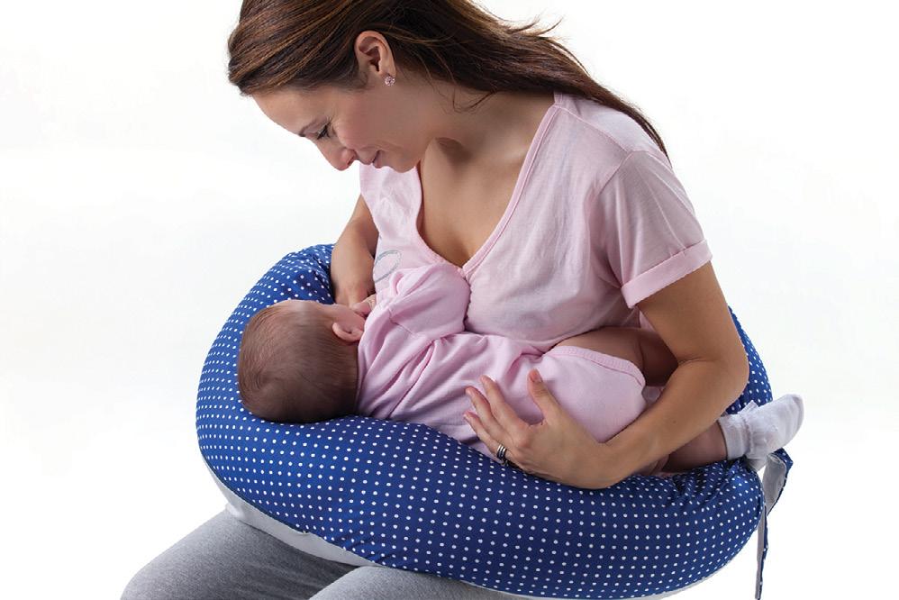 Antiallergén, habkönnyű mikrogyöngy töltete könnyed formázhatóságot és stabil tartást biztosít a csecsemő és az édesanya számára