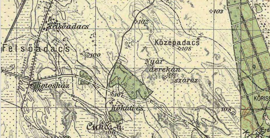 Középadacsi pusztatemető 1700-as évek végétől az