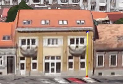 Ehhez a területen lévő utcák középvonalának magasságát és a főbb idomvonalakat használtam fel, melyeket a Google Earthben