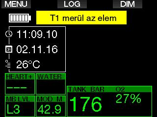 Az adó akkor is kikapcsolódik, ha nyomás 14 bar/200 psi vagy annál alacsonyabb értékre süllyed.