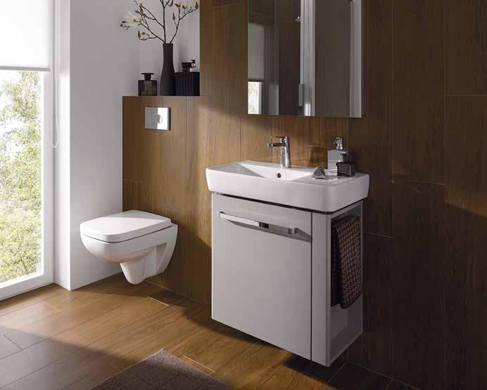 kis fürdőszobák új lehetőségei A Renova No.1 fürdőszoba termékcsalád a kis fürdőszobai terek esztétikus tervezésének és funkcionális felszerelésének jól kivitelezett új projektje.