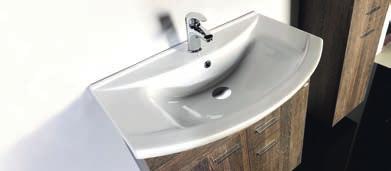 Fürdőszoba bútorok 51076 + 6075 Mosdótartó szekrény wenge színben + kerámia mosdó ZOJA ZOJA fürdőszobabútor széria, amely a modern kivitelű ZERO,