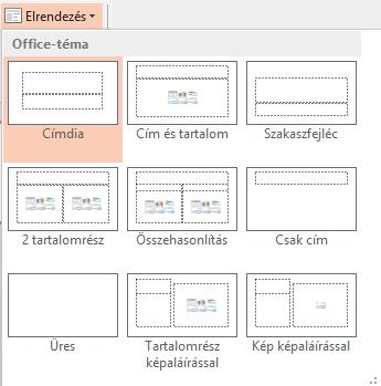 Elrendezés Elérése Kezdőlap Elrendezés