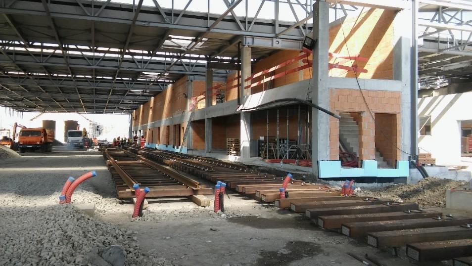 6. kép: bebetonozott talpfás vágány építése Budafok kocsiszínben, 20