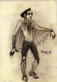 Vágó Nelly jelmeztervei a Szentivánéji álom c. előadáshoz, Puck, Tündérek, 1980, rend.: Ács János Vágó Nelly jelmezterve a Két úr szolgája c. előadáshoz, Szolgák, 1980, rend.