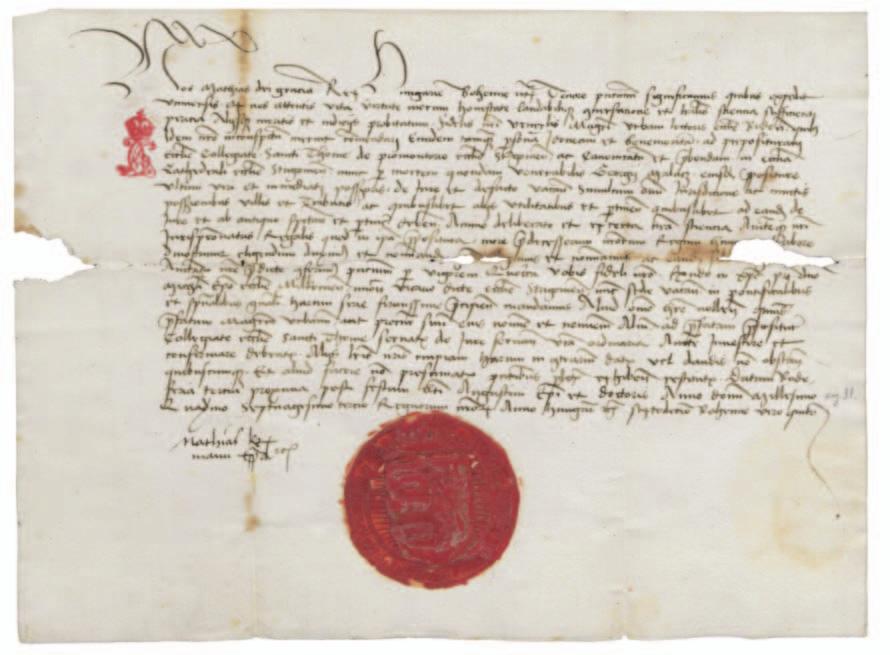 74& Mátyás király oklevele 1473-ból, amelyben Orbán mester budai olvasókanonokot tudományos érdemei fejében kinevezi esztergomi préposttá 74& ges, többnyire városoknak adott privilégiumokon használt