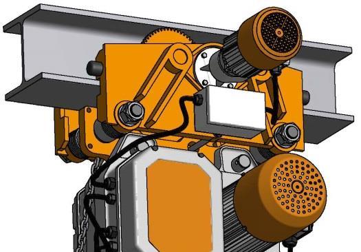 4.1.4 Emelő elektromos haladóművel Az összes haladómű alkalmas DIN 1025 és Euronorm 24-62 szerinti keskeny gerendákhoz DIN 1025 szerinti közepesen széles I-gerendákhoz DIN 1025 szerinti széles