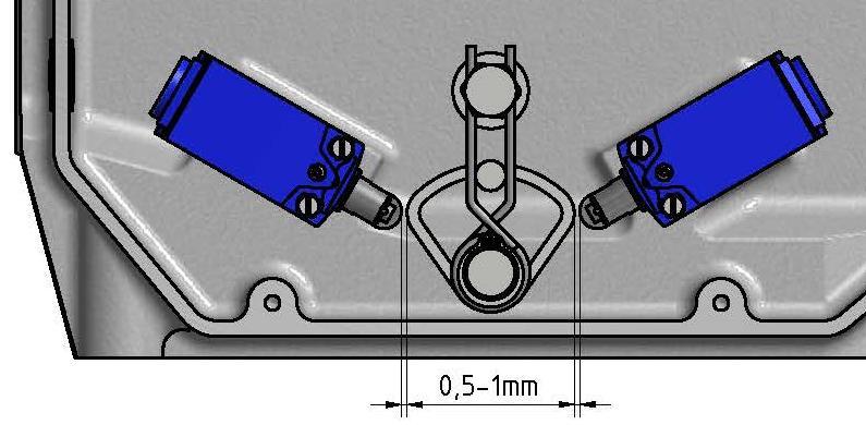 3. Távolítsa el a végállás-kapcsoló tengelyt a spirálrugóval együtt, miközben fogja fel a kieső végállás-kapcsoló karokat és az alátéteket. A végállás kapcsoló tengely beszerelése 1.