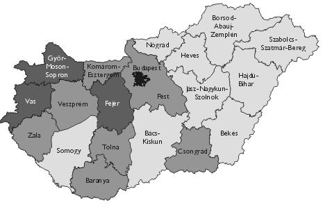 következményeit! A magukat romának vallók százalékos aránya az egyes megyék népességében (2011.