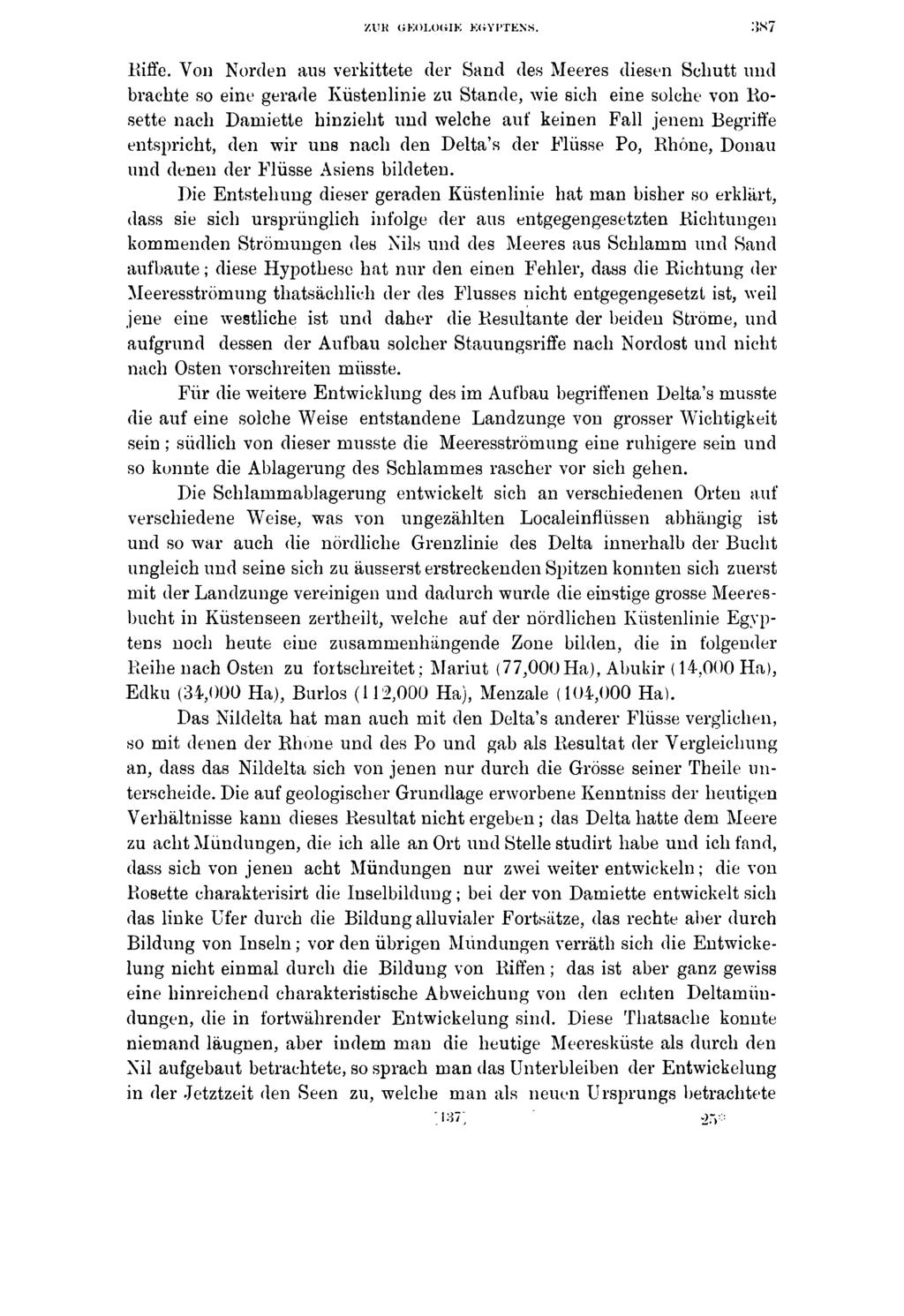 ZUR GEOLOGIE EGYPTENS. Kffe.