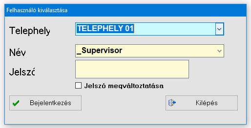 1. Bejelentkezés Bejelentkezés a következő ablakban történik: A rendszerben nyilvántartott felhasználók a jelszó megadásával tovább lépnek a Dokustart program felületére.