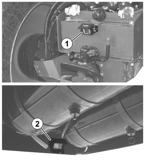 A hordozójármű felépítése és működése 5.17 Kamerarendszer (opció) A kamera kijelző-készüléke maga az AMADRIVE A gép két kamerával rendelkezhet.