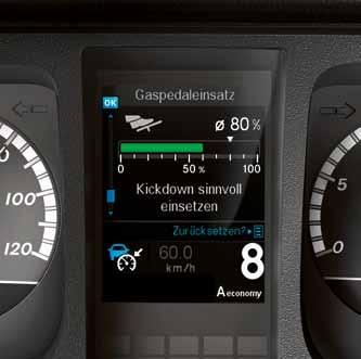 FleetBoard alkalmazáselemzés 1). A FleetBoard üzemeltetés elemzés hozzájárul a fogyasztás- és kopáscsökkentő vezetési stílus kialakításához.